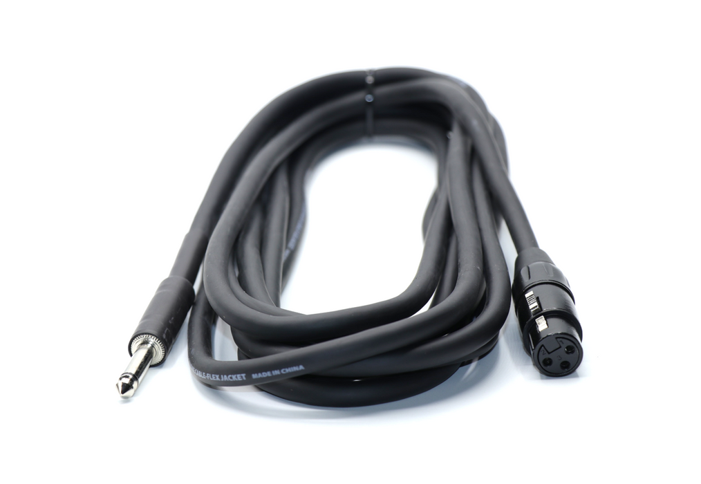 HI Z Microphone Cable - 8MM XLR Female to 1/4" Mono