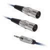 Y Cable - 3.5mm Stereo Male to (2) XLR Male Patch Cable