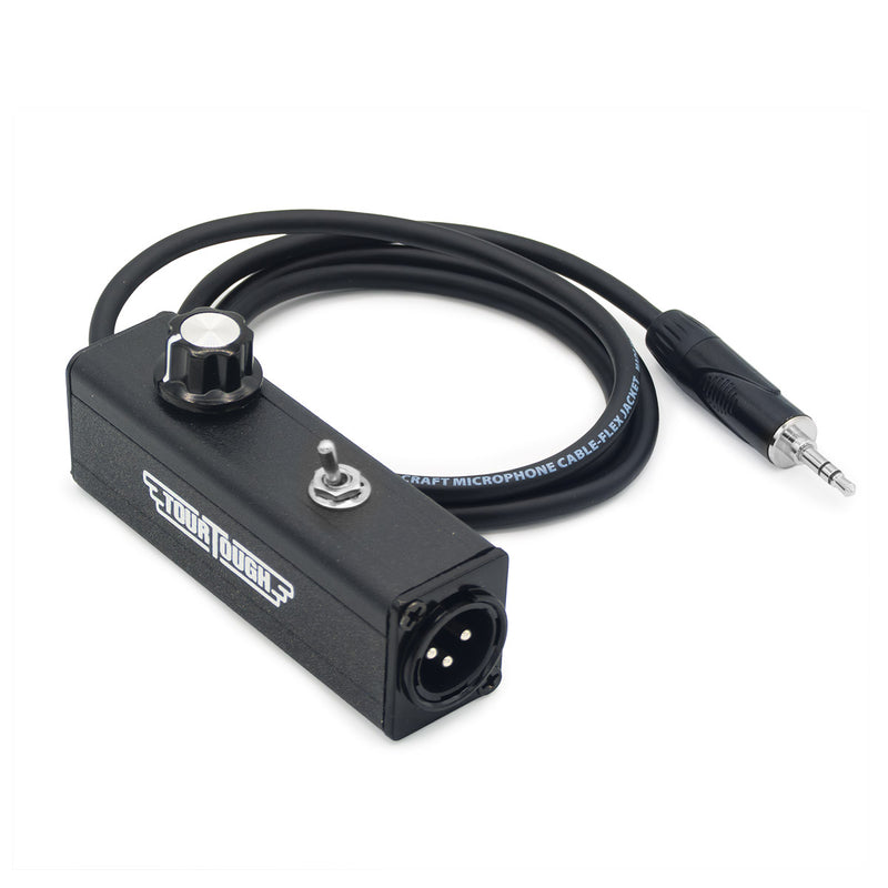 Direct Box 3.5mm to XLR Converter with Volume Control and Ground Lift