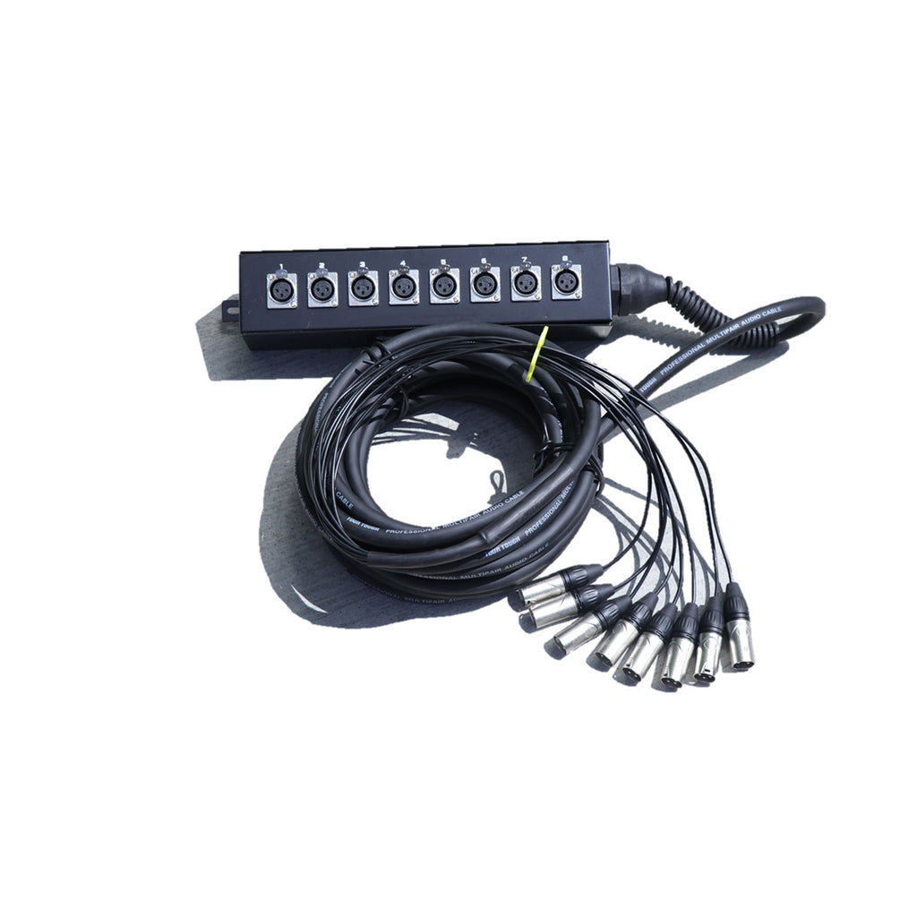 30' 8 Channel XLR Audio Snake with Box — Tour Tough