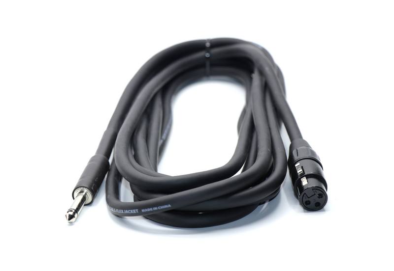 HI Z Microphone Cable - 8MM XLR Female to 1/4" Mono