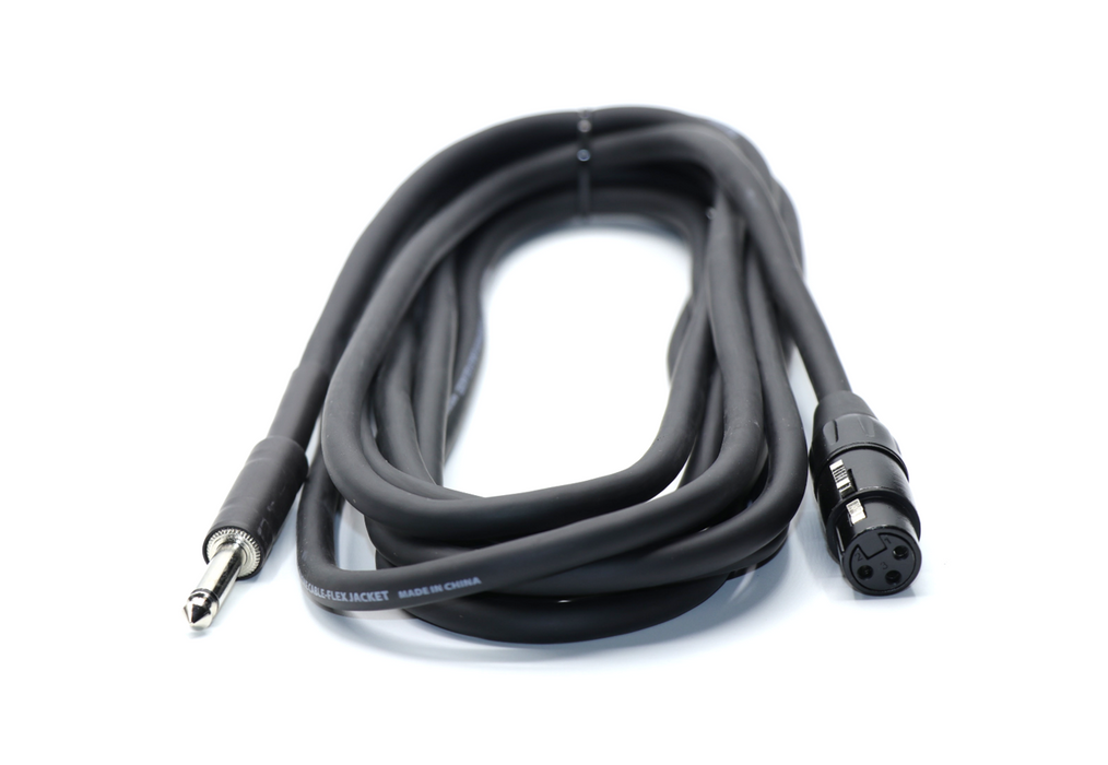 1/4" Mono to XLR Female Mic Cable