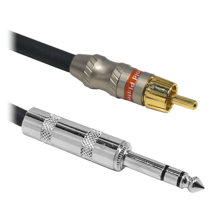 RCA Male to 1/4" Mono Male Patch Cable