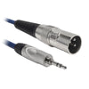 3.5mm TRS to XLR Male - Blue - 10 FT