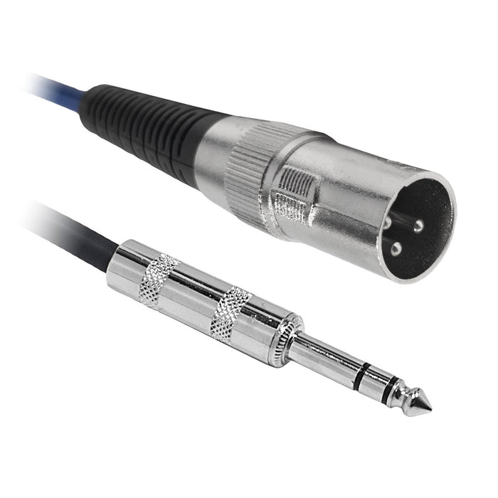 1/4" Stereo to XLR Male Balanced Cable