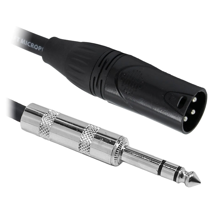 XLR Male to 1/4" Mono Patch Cable
