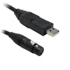 USB to XLR Female 3 Pin Microphone Cable