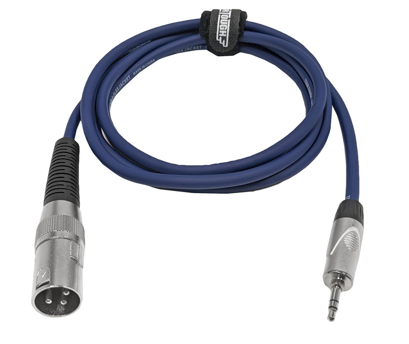3.5mm TRS to XLR Male - Blue - 6 FT