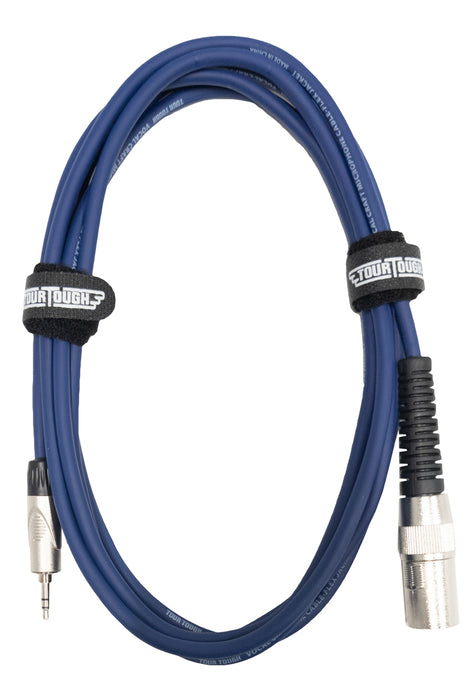3.5mm TRS to XLR Male - Blue - 10 FT